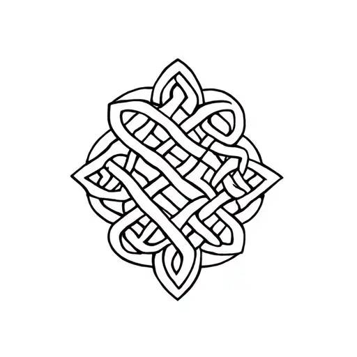 Father Daughter Celtic Knot With Repeat Dhara Knot Design