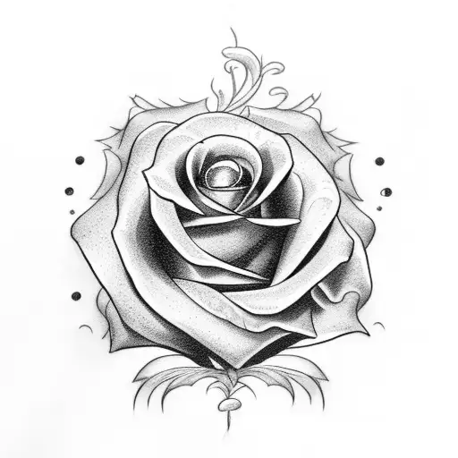 Black Rose With Cross