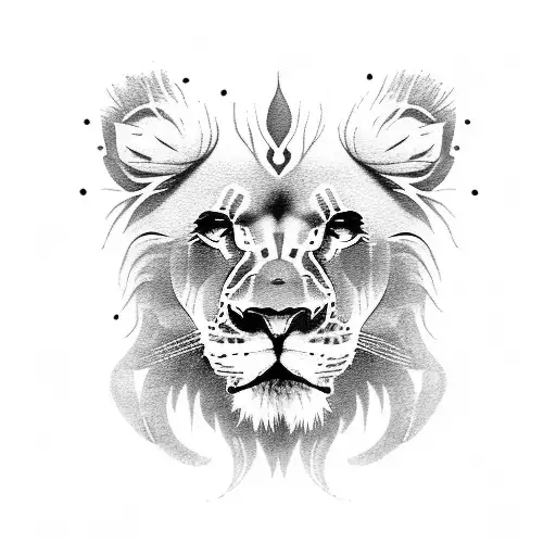 One Lion Two Lionesses One Lion Cub