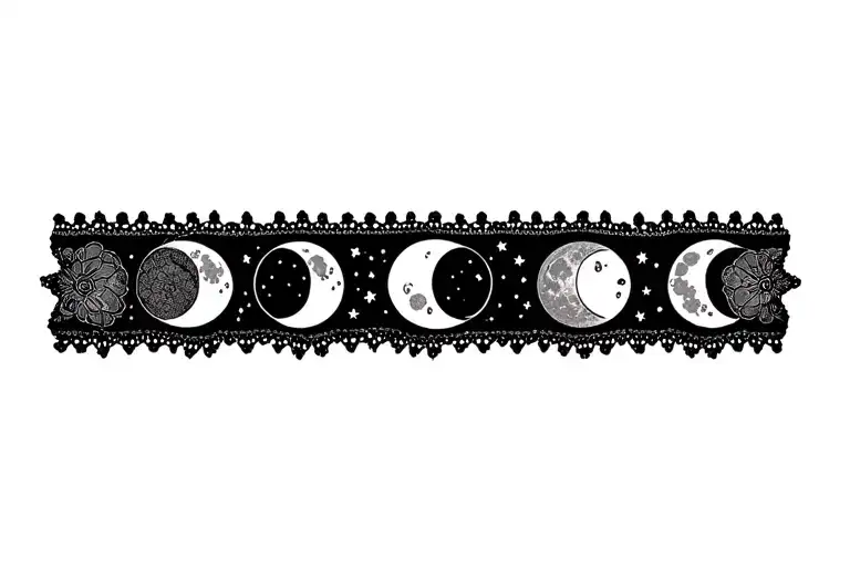 Lace Garter Moon Phases