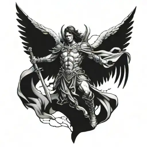 Archangel Michael Give Strenght To Broken Man
