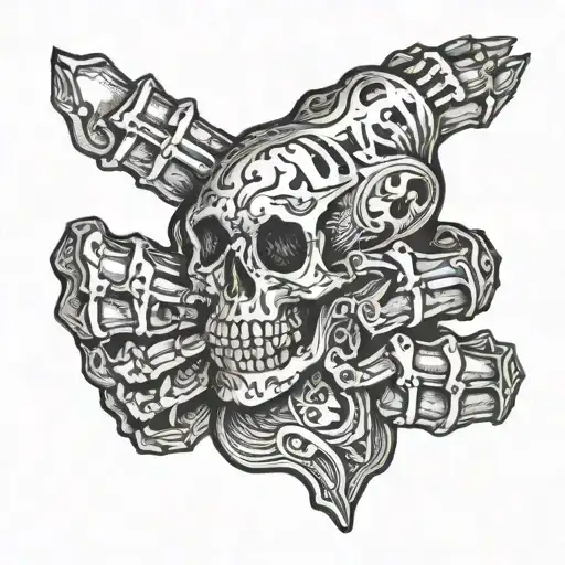 Skeleton Hand With A 19 Text