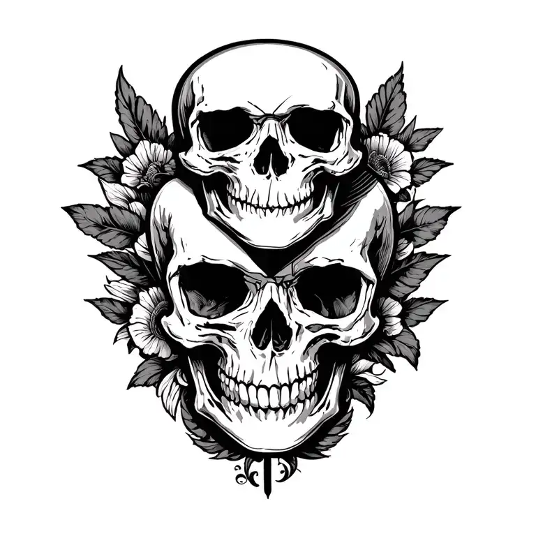 Texas With Skulls Surrounded