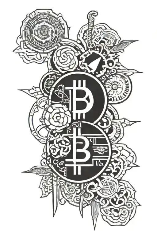 Incorporate Money Symbols Into A Sleek And Modern Blackwork Design