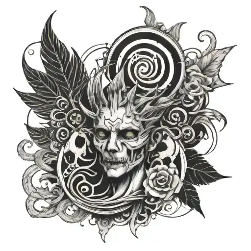 Create A Tattoo Inspired By Dark Rituals With A Techno Music Twist