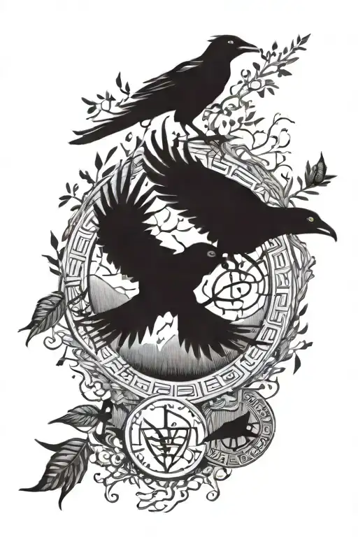Ravens Wolves Runes Yggdrasil