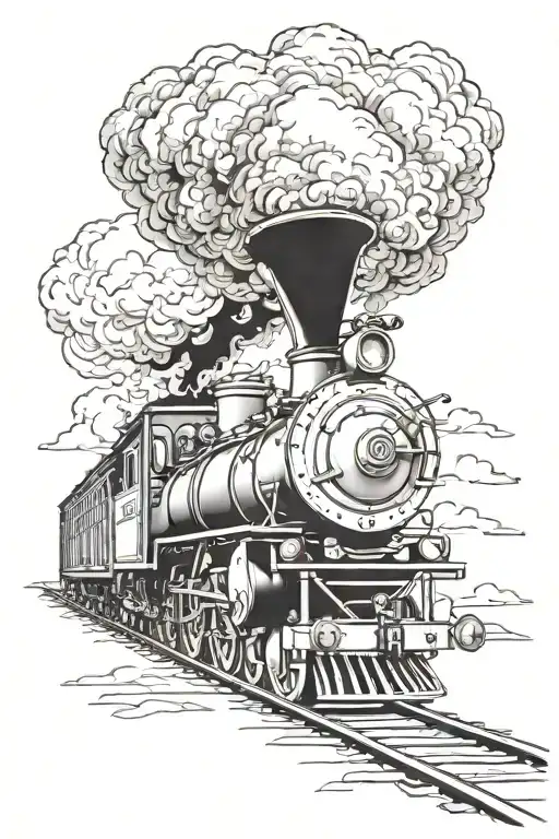 Steam Train With A The Date 3 April