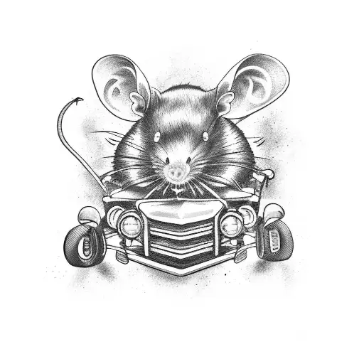 Rat Rod With Background Shading