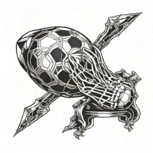A Soccer Ball Morphing Into The Champions League Trophy