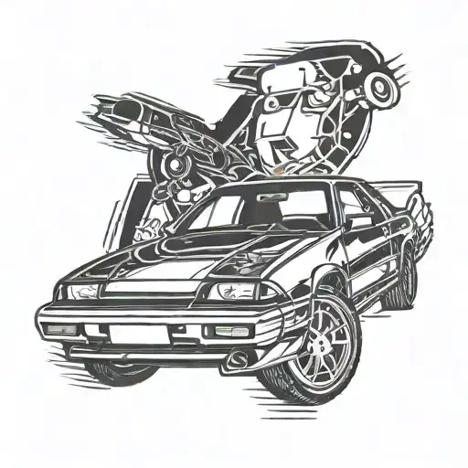 Car Nissan 200Sx With Pop Up Lighs