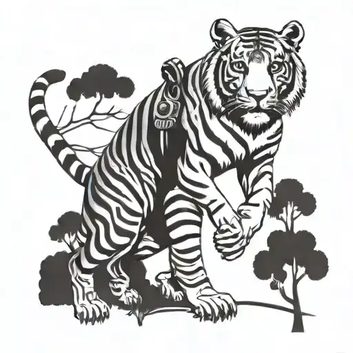 Ayyappan Riding A Tiger Through The Forests Of Sabarimala