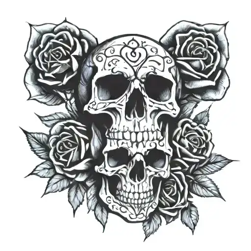 Skull And Roses