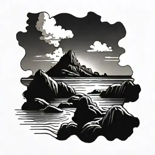 Mourrilon Beach With A Rock