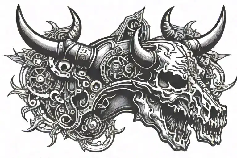 Mechanical Bull Skull