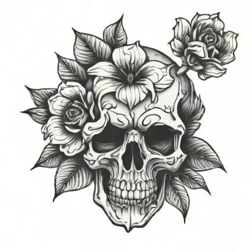 Skull Flower Dark Side