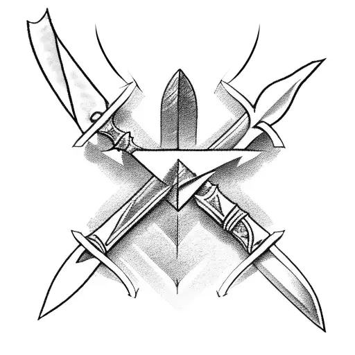 Sword Turning Into An Arrow Head Which Turns Into A Trident