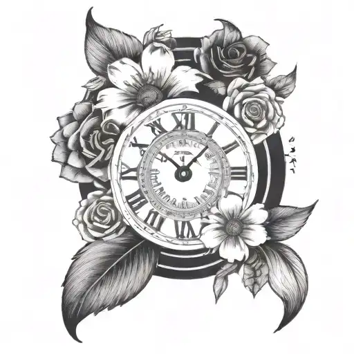 Angel Face Clock Gear Flower
