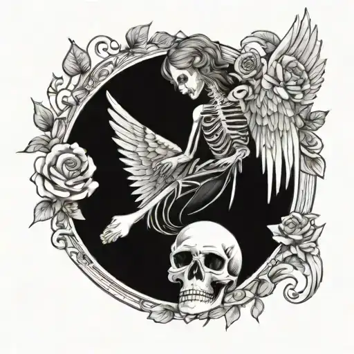 Skeleton Style Angel Dies