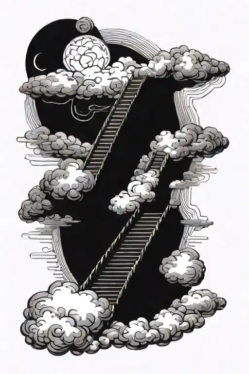 Stairway To Heaven With Clouds
