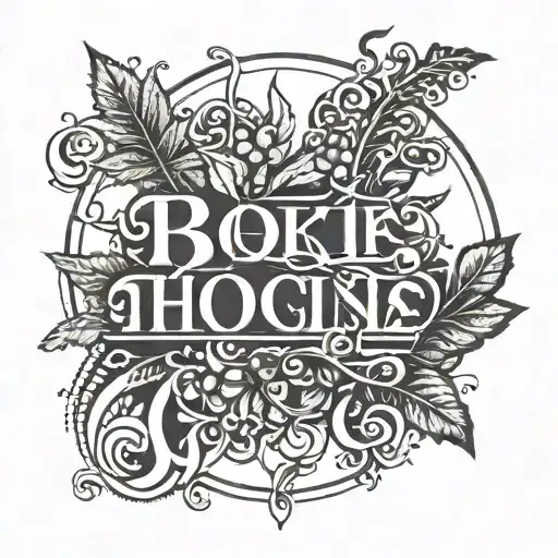 The Name Tracie Lynne With Pot Leaves Musical Note And The B&t Hotel In The Background