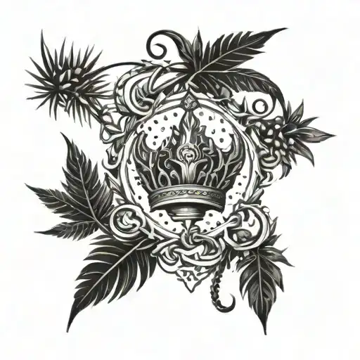 Thorn Crown And Palm Branch