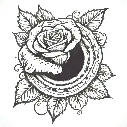 A Bullet Casing Morphing Into A Blooming Rose Surrounded