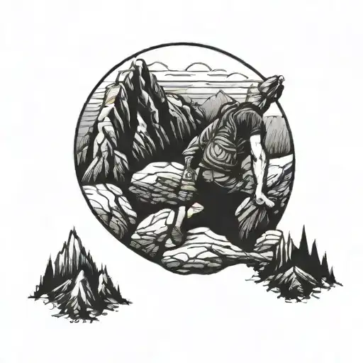 Brother Climbing Mountain