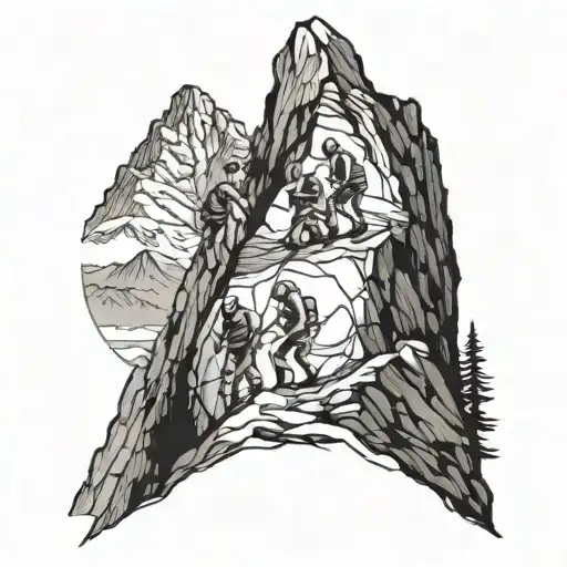 Brothers Climbing Mountain