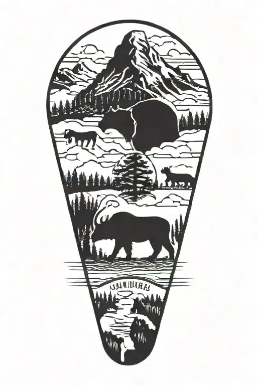 National Park Logos Blended Together In A Minimalist