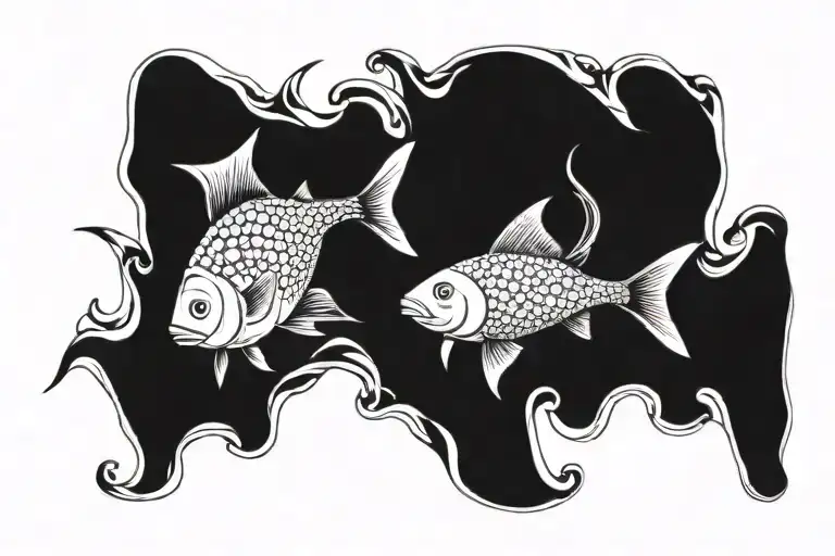 Fish On Crown Printed