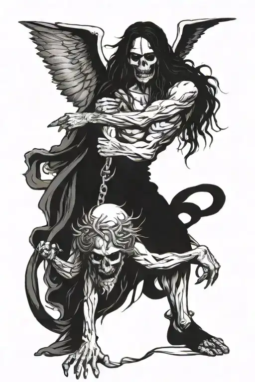 Death Angel Holding Someone
