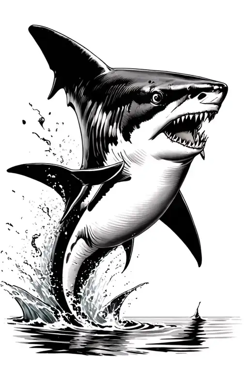 Shark Jumping Out Of Water