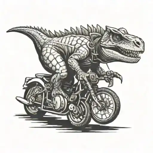 Motorcycle Riding Dinosaur