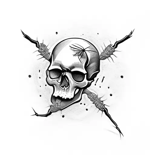 Skull With Little Spider