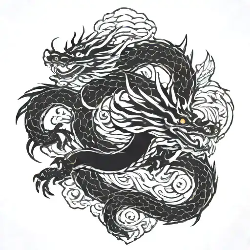 Family Crest Japanese Dragon
