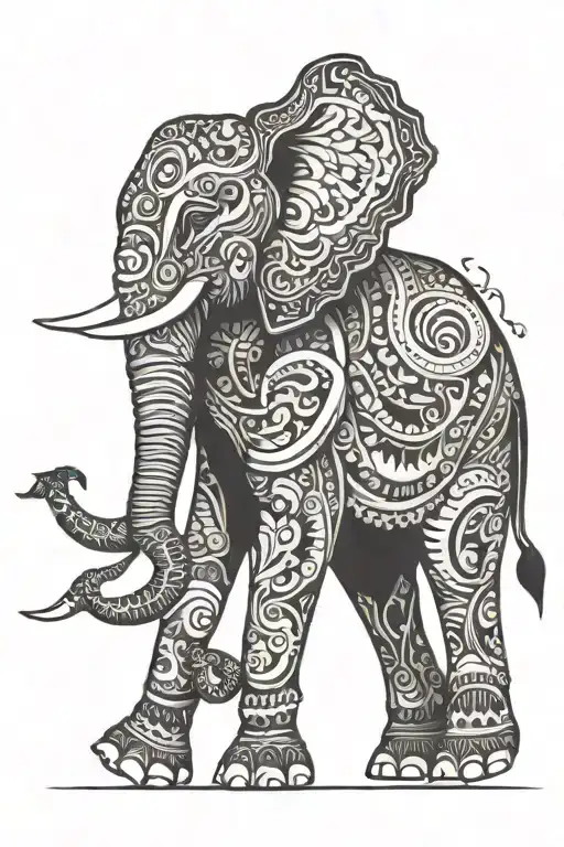 Elephant Tattoo Design