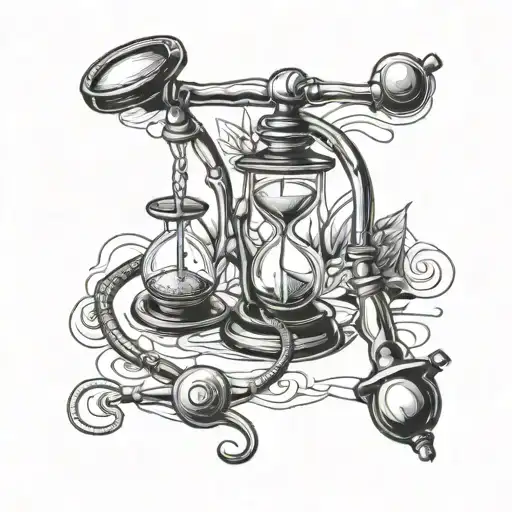 Stethoscope And Hourglass