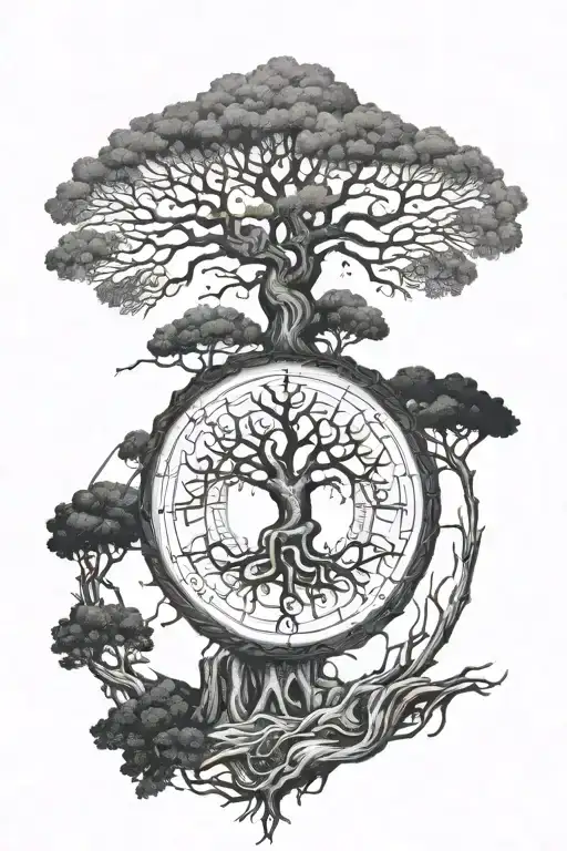 Vegvisir And Yggdrasil