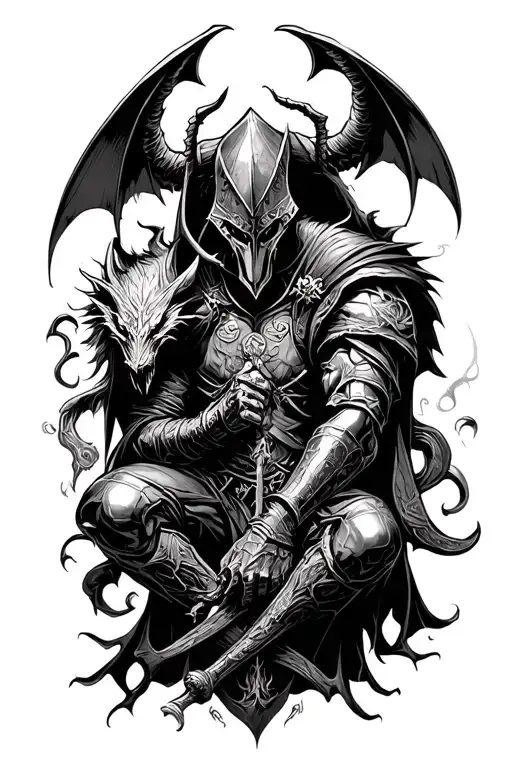 Overthinking Knight Fighting Demons