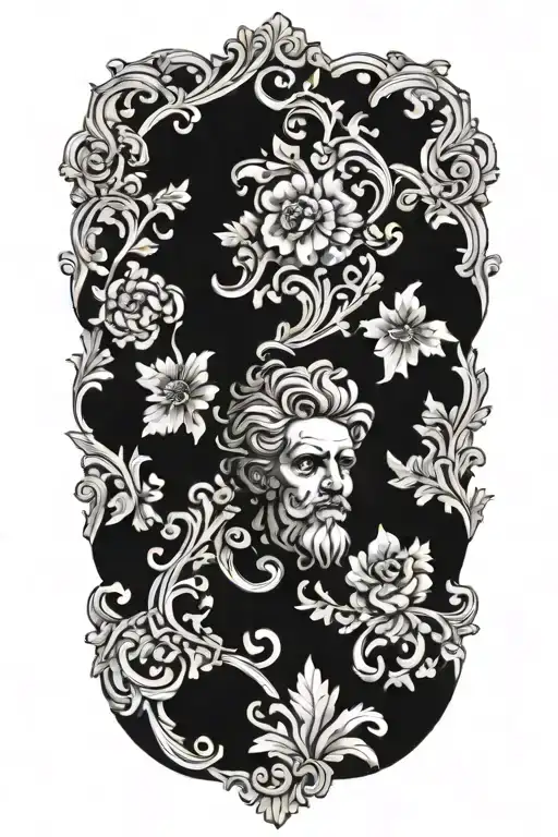 A Masculine Baroque Inspired Tattoo For A Sleeve On Inner Forearm