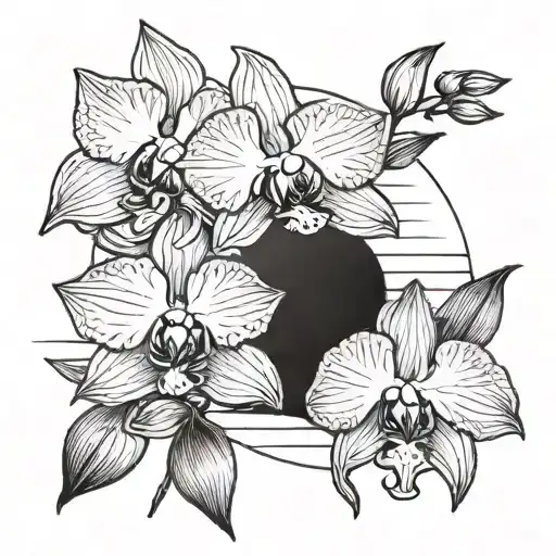 Sun Setting With Orchid