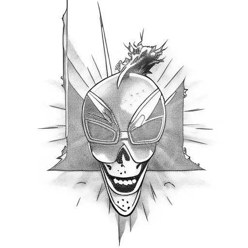 A Punk Rock Superhero Bursting Out Of A Comic Book Page