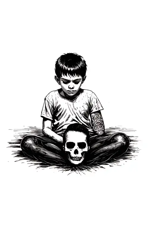 Boy And Dead Father