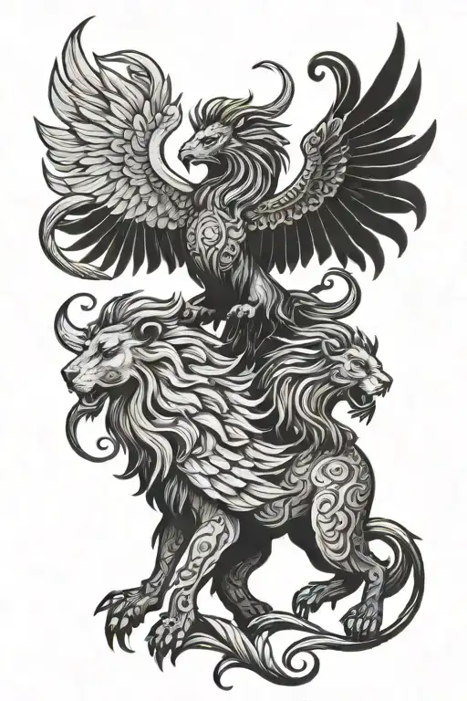 Lion And Phoenix Combination