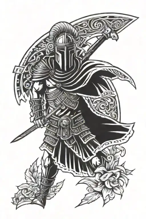 Roman Spartan With Mexico Symbolcombined