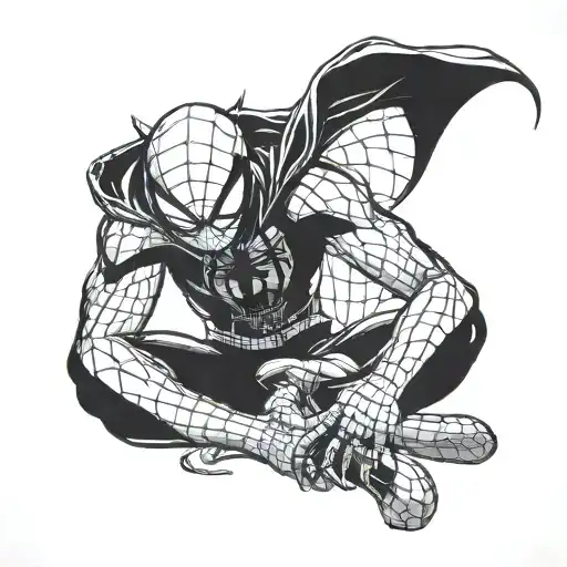 Spiderman With Kung Fu Panda Sitting Alone