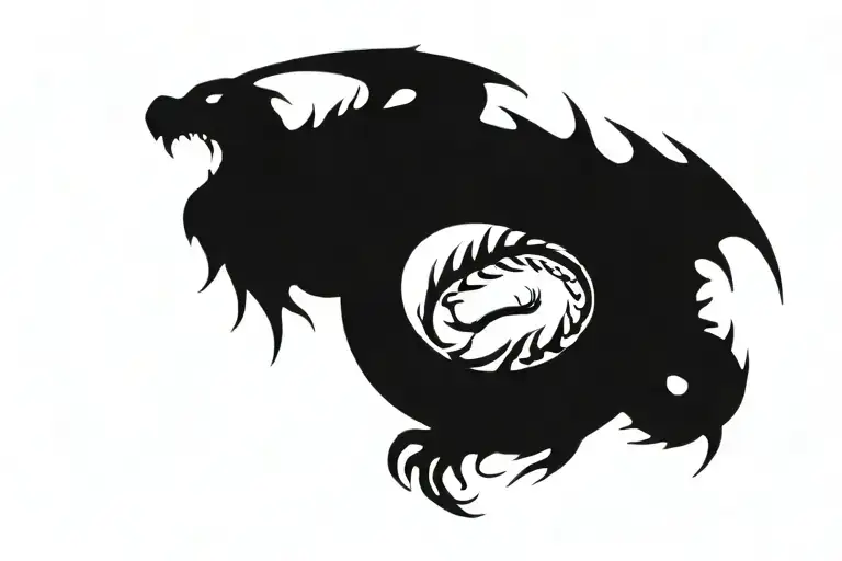 Dragon In The Shape Of An Infinity Symbol