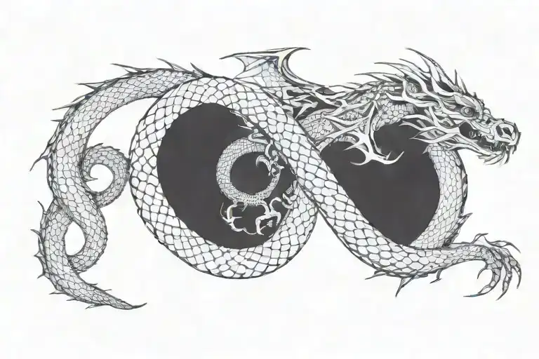 Dragon In The Shape Of An Infinity Symbol