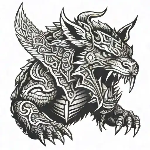 A Fierce Animal Warrior Representing The Client's Military Background