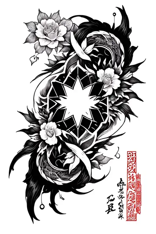 Star In The Center Japanese Spirit